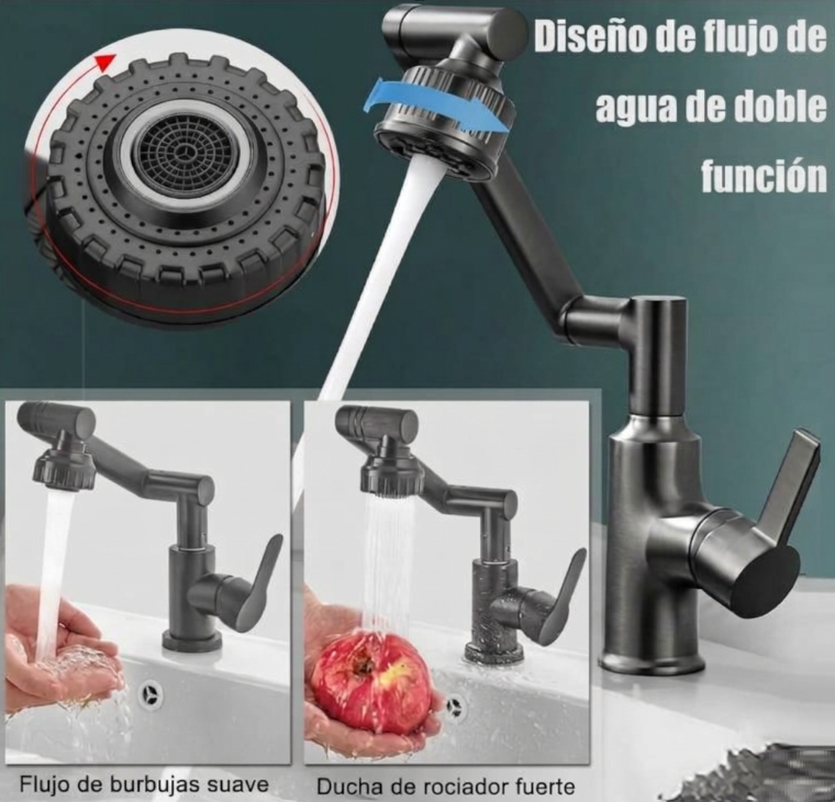 Grifo Cocina Brazo Giratorio Universal