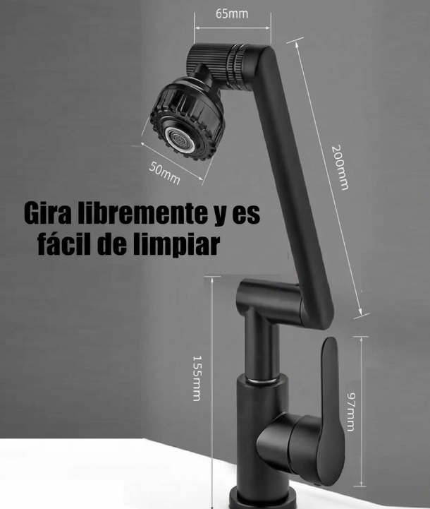 Grifo Cocina Brazo Giratorio Universal